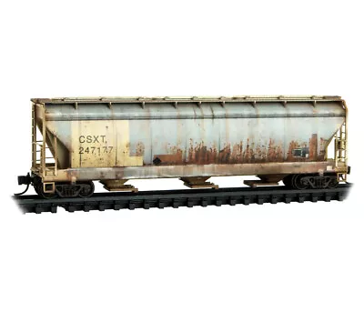 CSX Transportation 3-Bay Covered Hopper Weathered MTL #094 45 800 N SCALE • $41.90