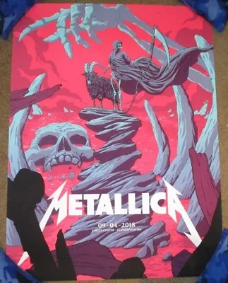 METALLICA Concert Gig Poster MINNEAPOLIS Silkscreen 9-4-18 2018 Tour AP Florey • $89.99