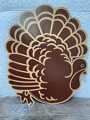 Vintage Ambassador 14” Fall Thanksgiving Turkey Die-Cut Double Sided Decoration • $39.83