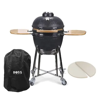 Boss Grill The Egg - 18 Inch Ceramic Kamado Style Charcoal Egg BBQ Grill EIQEGG • £438.33