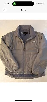 Women's MARMOT Full Zip Grey Puffer Jacket Size Medium • $19.99