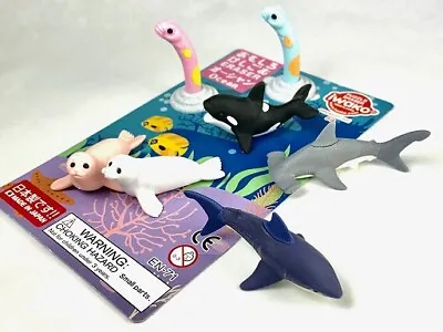 £11.85 • Buy IWAKO Japanese Puzzle Erasers NEW OCEAN ANIMALS COMBO Blister Card Set