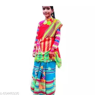 $44.96 • Buy Indian Traditional Santali Traditional Panchi Saree ( For Kids )