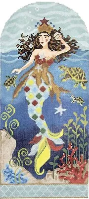 Needlepoint Handpainted Kelly Clark Olivia Mermaid 5x11 W/ Stitch Guide • $243.99