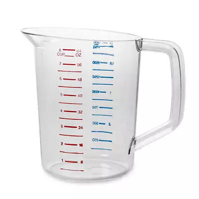 RUBBERMAID COMMERCIAL PRODUCTS FG321700CLR Polycarbonate Measuring Cup2 Quarts • $17.57