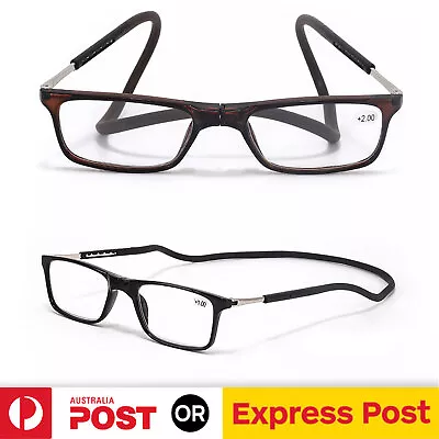 Magnetic Reading Glasses Folding Men Women Click Front Neck Hanging Folding • $8.40