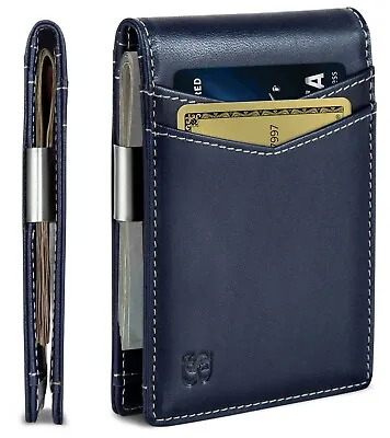 SERMAN BRANDS Money Clip Wallet - Mens Wallets Slim Front Pocket RFID Blocking • $29.95