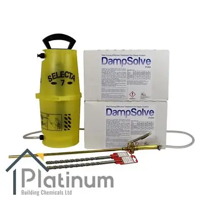 DAMPSOLVE Damp Proof Cream Kit (2 X 8L Kit) DPC Injection Rising Damp Treatment • £219.60