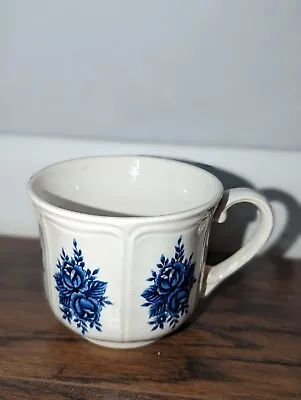 Sears Roebuck MAYHILL FEDERALIST Blue Floral Ironstone Cup (23) • $12