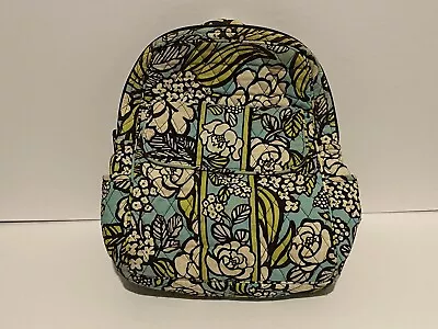 Vera Bradley Small Backpack Island Blooms Floral Print Teal White Black Green • $22.99