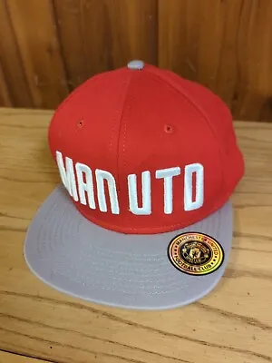 Manchester United Fitted Hat Man U Utd Official Merchandise Cap Snap Back Red  • $9.99