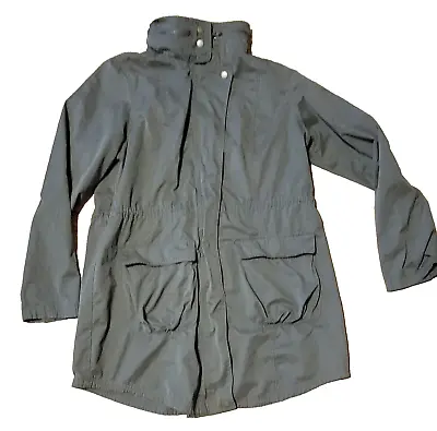 Mossimo Jacket Size Small Gray Hooded Military Coat Windbreaker Pockets A-1 • $18