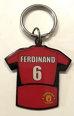 MANCHESTER UNITED RIO FERDINAND FOOTBALL SHIRT KEYRING Made Of Metal • £2.95