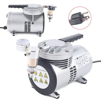 Oilless Diaphragm Vacuum Pump Industrial Small Oil Free Vacuum Suction Pump • $72.86