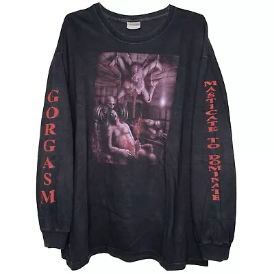 Vintage Gorgasm Long Sleeve T-Shirt Size XL Lividity Devourment Disgorge • $350