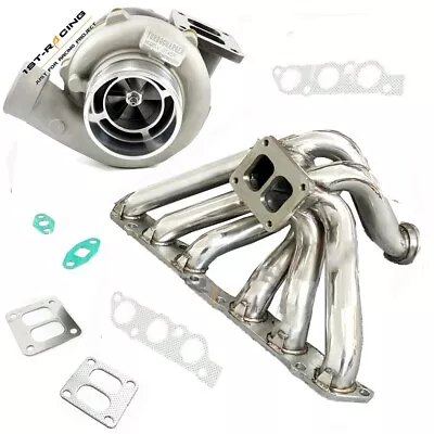 GT45 A/R 1.15 Oil Turbo +MVR44 Exhaust Manifold For 93-98 Toyota Lexus 2JZGE 3.0 • $629.80