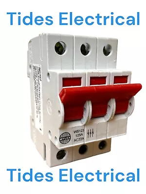 Wylex Main Switch Disconnector 125 Amp Triple Pole 3 Phase 125A Isolator WS123 • £17.99