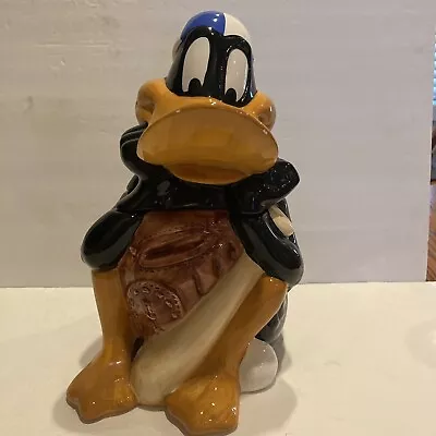 Vintage 1993 Warner Brothers Daffy Duck Playing Baseball Ceramic Cookie Jar  • $20