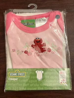 NEW- Sesame Street Elmo 6-9 Months Baby One-Piece Jumper Creeper Outfit Pink • $14.99