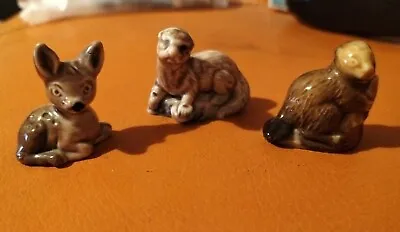 3 Wade Whimsies Baby Deer Beaver And An Otter Figures Free Uk Post England • £9.99