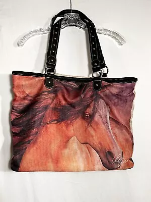 NWOT MONTANA WEST LARGE WESTERN Horse Tote Purse Handbag Weekender Bag • $20