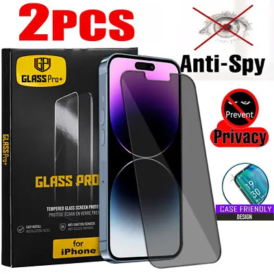 $4.90 • Buy 2X Tempered Glass Screen Protector For IPhone 15 14 13 12 11 Pro Max 8 7 Plus XR