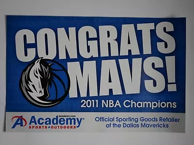 Dallas Mavericks 2011 Championship Ship Poster - Sports Academy - Congrats Mavs! • $40