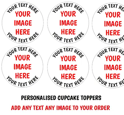 £2.75 • Buy 24 Edible Personalised Cupcake Toppers Rice Card Cake Fairy Birthdays Pre Cut