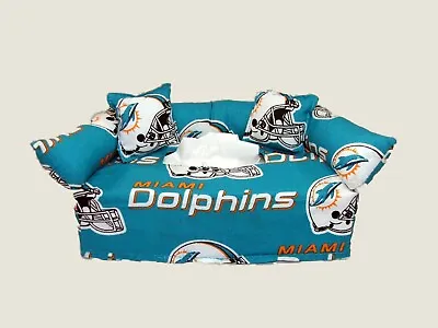 NFL Miami Dolphins Sofa Tissue Box Cover-Includes FREE Tissue & FREE Shipping • $22