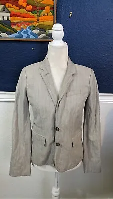 J. Crew SchoolBoy Blazer Jacket Gray Herringbone Academia Sz 2 Extra Small XS • $48.95