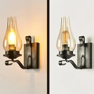 Vintage Wall Lamp Industrial Retro Loft Iron Wall Lights Sconce Lamp Fixture  • £17.99