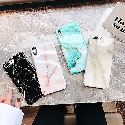 $7.99 • Buy For Apple IPhone 11 Pro 6/7/8/SE2/X XR Max Marble Pattern Case Cover Slim TPU