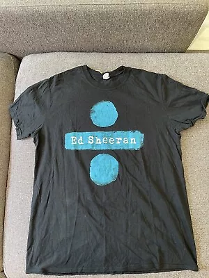 ED SHEERAN Divide Tour 2018 Aus/NZ Black Concert T-Shirt - Size L • $19