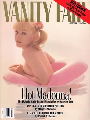 Madonna October 1992 Vanity Fair Magazine-gay Interest-no Label-nm/mint • $79.99