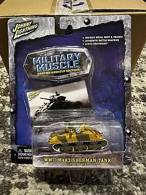 JOHNNY LIGHTNING WHITE LIGHTNING MILITARY Muscle M4A3 SHERMAN Tank Chase ! • $109.34