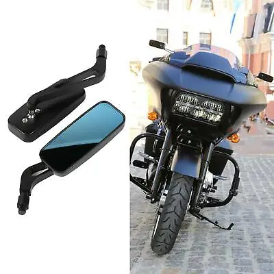 Black Motorcycle Side Mirrors For Harley Street Glide Special Road Electra Glide • $29.21