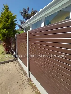 REPLACEMENT FENCE PANELS In BROWN UPVC  +++ SEE VIDEO +++ NO MORE PAINTING • £23.99