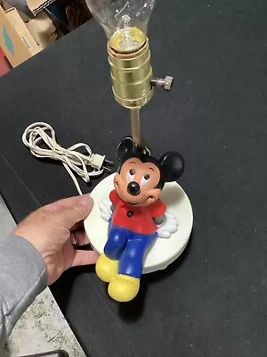 Vintage Walt Disney Mickey Mouse Desk Lamp W/ Original Lamp Shade • $45