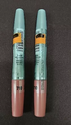 2 ~ MAYBELLINE SUPERSTAY Lip Color 16 HOURS COLOR + BALM  Shell 710 Sealed Read • $17.56