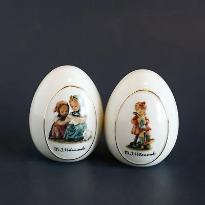 M J Hummel Porcelain Eggs Set Of 2 Mothers Helper And Easter Time • $20.87