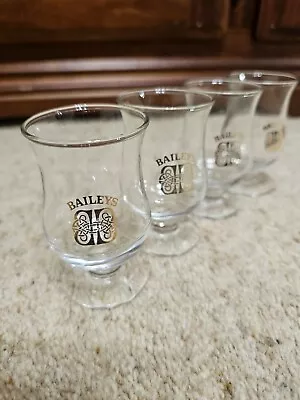 4 X Baileys Irish Cream Liqueur Small Glasses Shot Glasses In Vg Condition • $6.99