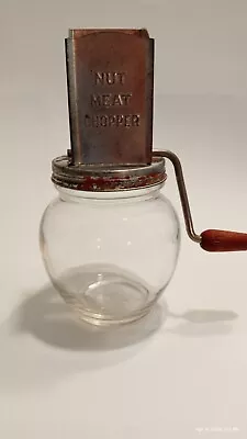 Vintage Nut Meat Chopper/Grinder Hazel Atlas Jar #5935 • $12.99