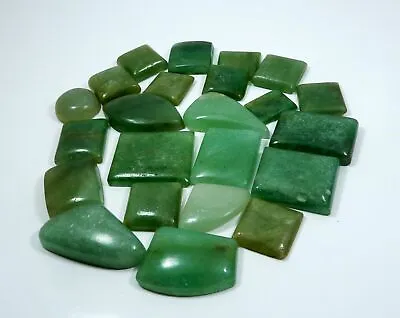 Natural Semi Precious Mixed Shape Green Jade Cabochons Loose Gemstone Lot • $80.09