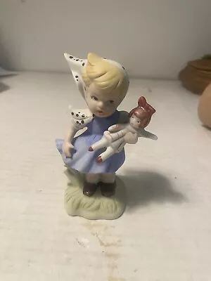 Vintage Village Girl With Doll From Japan • $10