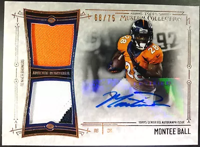 MONTEE BALL 2014 Topps #SSDRA-MB Museum Collection DUAL RELIC SWATCHES AUTO /75 • $8.76