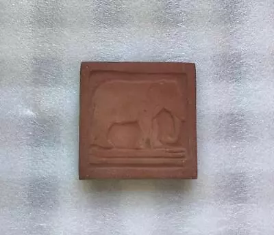 Vintage Arts & Crafts Mission Grueby Pottery Elephant Tile Unglazed 4x4x5/8” • $225