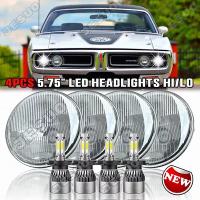 4PC 5.75  LED Round Headlights High/Low Beam For Dodge Charger 1966-1974 • $121.99