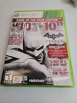 Batman Arkham City Xbox 360 Game Of The Year Edition  • $5.98
