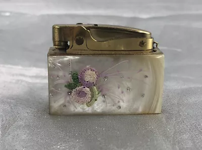 Vintage Japan Small Lighter MOP Or Lucite W/Embellishments • $45