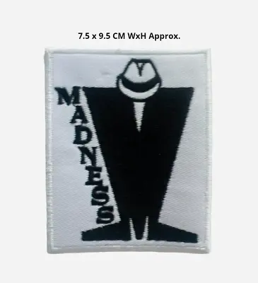 Madness Logo Motorbike MOD SKA Patch Embroidered Iron On/Sew On Badge ShirtN-652 • £2.49